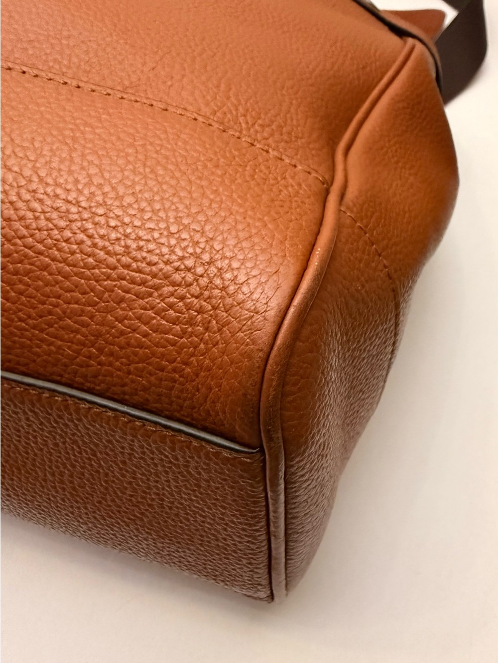 Coach Hudson Leather Messenger Bag Briefcase Saddle Brown Laptop Crossbody - Picture 4 of 16